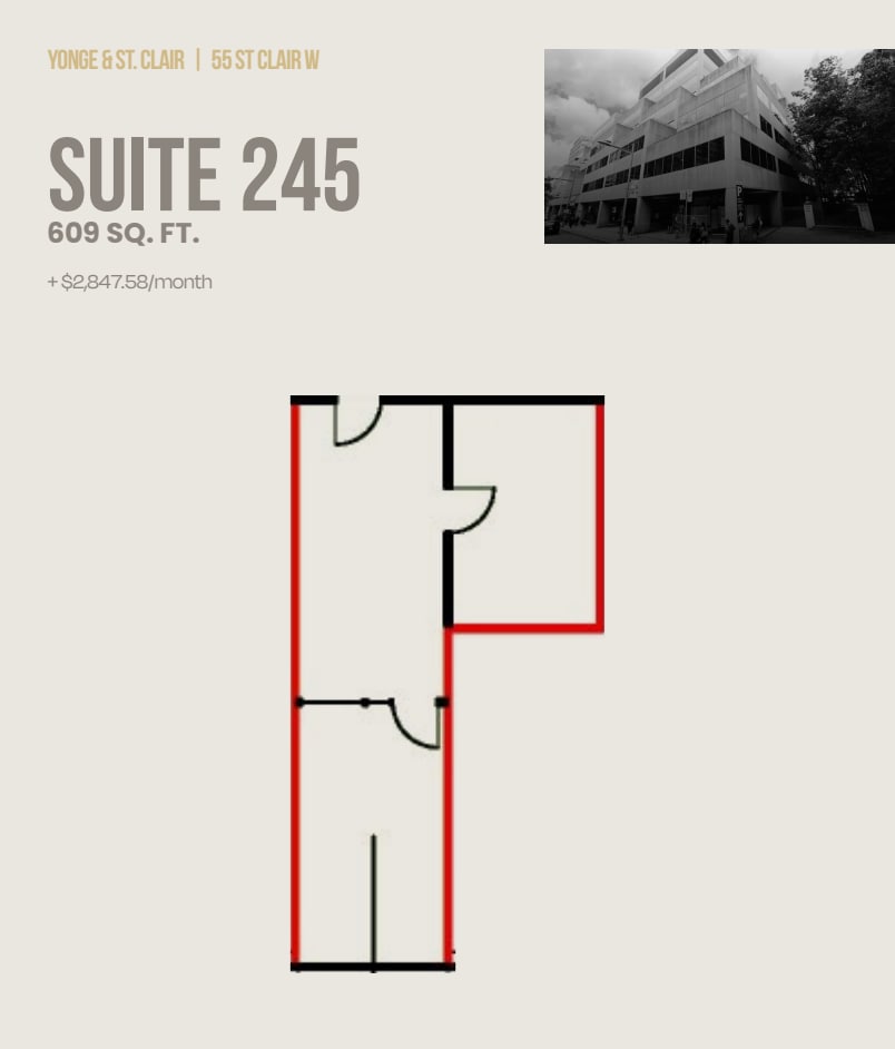 55 St Clair Ave W, Toronto, ON à louer Plan d’étage– Image 1 sur 1