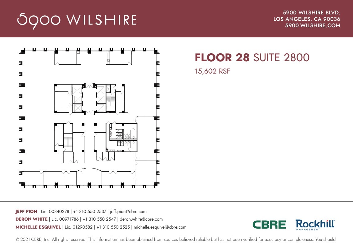 5900 Wilshire Blvd, Los Angeles, CA à louer Plan d’étage– Image 1 sur 1