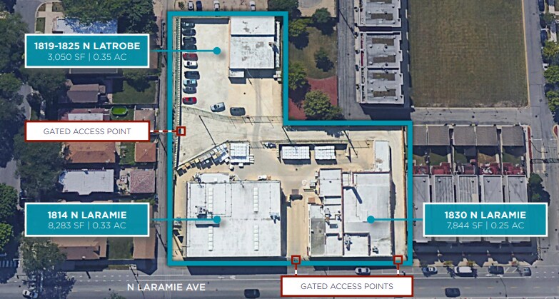 1814-1830 N LARAMIE AVENUE portefeuille de 3 biens à vendre sur LoopNet.fr Aérien– Image 1 sur 11