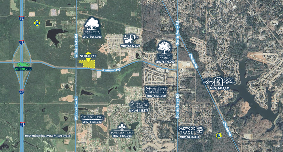 0 Wallace Lake Rd, Shreveport, LA à vendre - Aérien – Image 3 sur 4