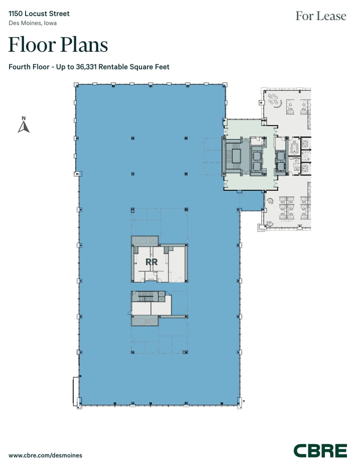 1150 Locust St, Des Moines, IA à louer Plan d’étage– Image 1 sur 1