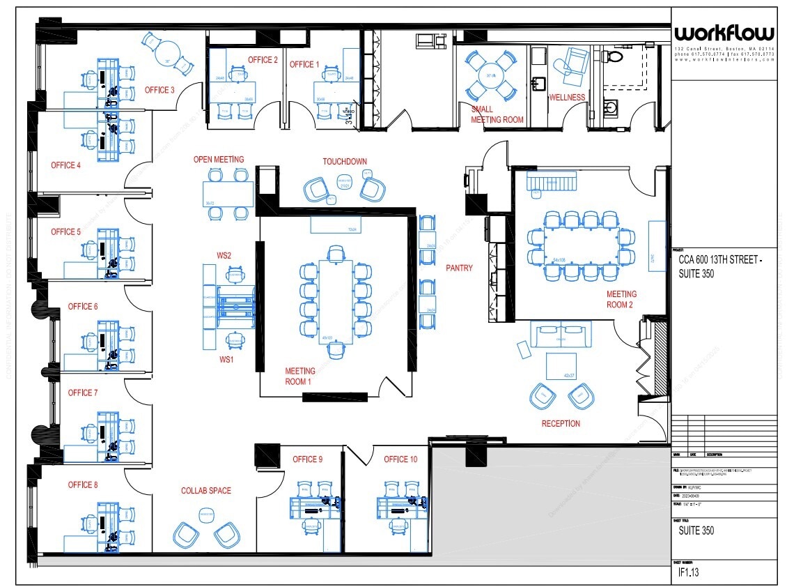 600 13th St NW, Washington, DC à louer Plan d’étage– Image 1 sur 6