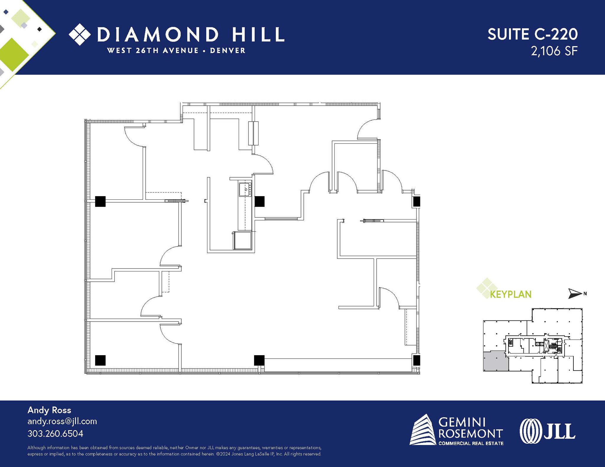2490 W 26th Ave, Denver, CO à louer Plan d’étage– Image 1 sur 2