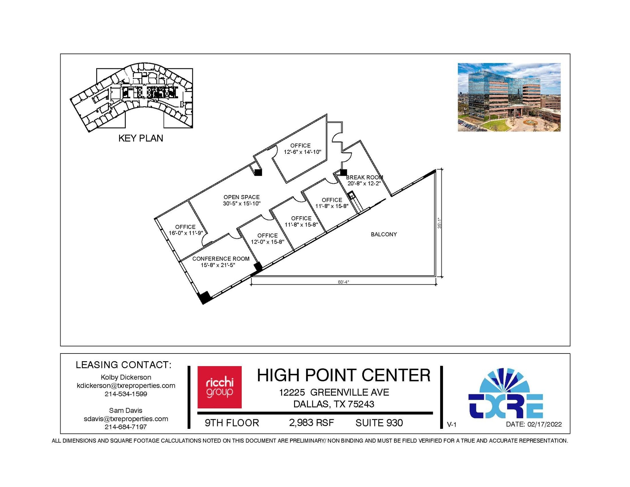 12225 Greenville Ave, Dallas, TX à louer Plan d’étage– Image 1 sur 1