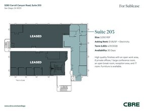 5280 Carroll Canyon Rd, San Diego, CA à louer Plan de site– Image 1 sur 7