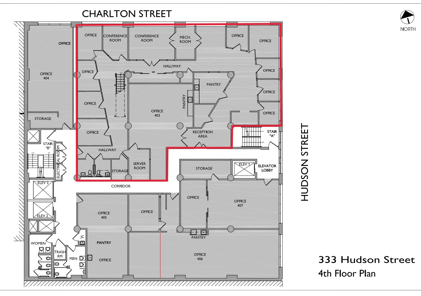 333 Hudson St, New York, NY à louer Plan d’étage– Image 1 sur 20