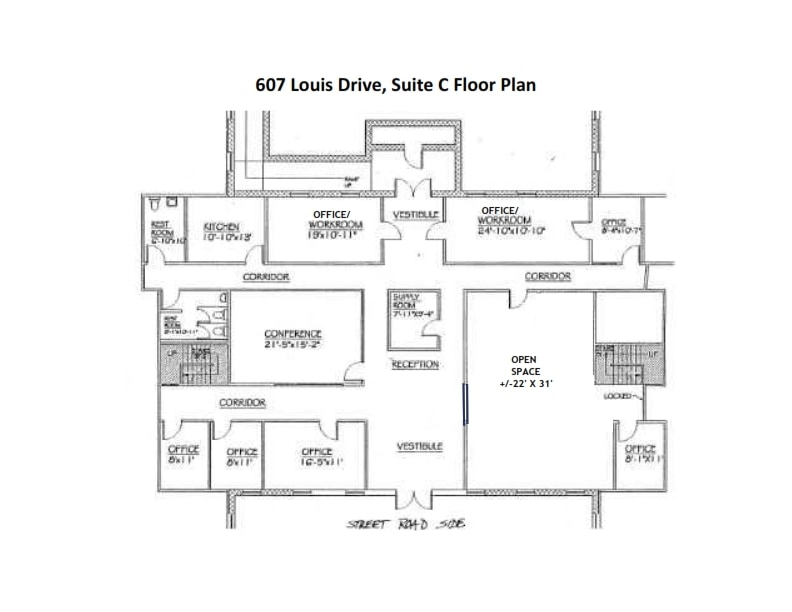 607 Louis Dr, Warminster, PA à louer Plan d’étage– Image 1 sur 1