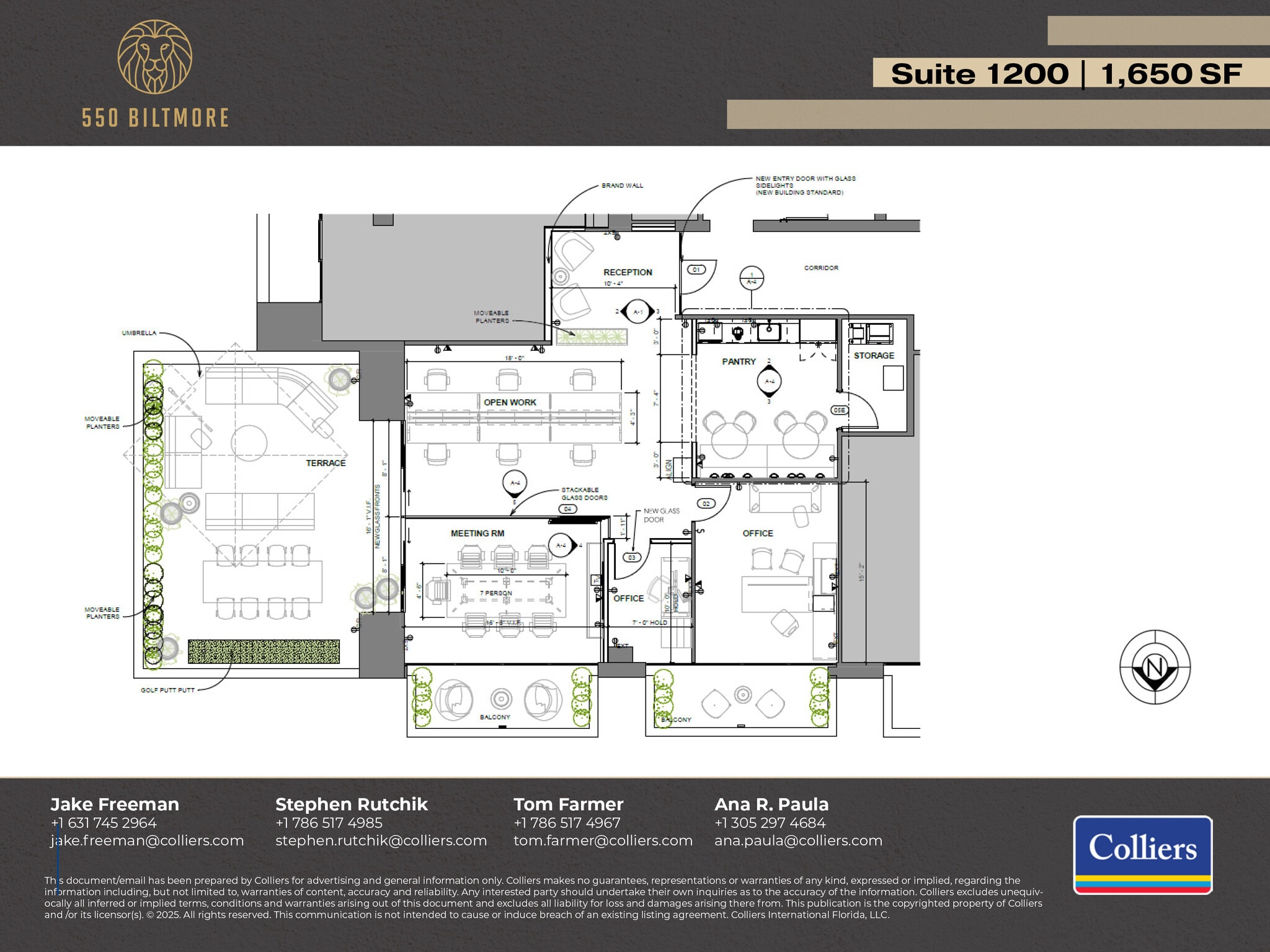 550 Biltmore Way, Coral Gables, FL à louer Plan d’étage– Image 1 sur 6