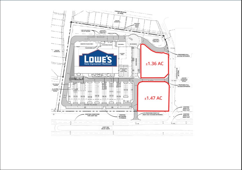 Lowe's Anchored Pad Sites, Converse, TX à vendre - Plan de site – Image 3 sur 3