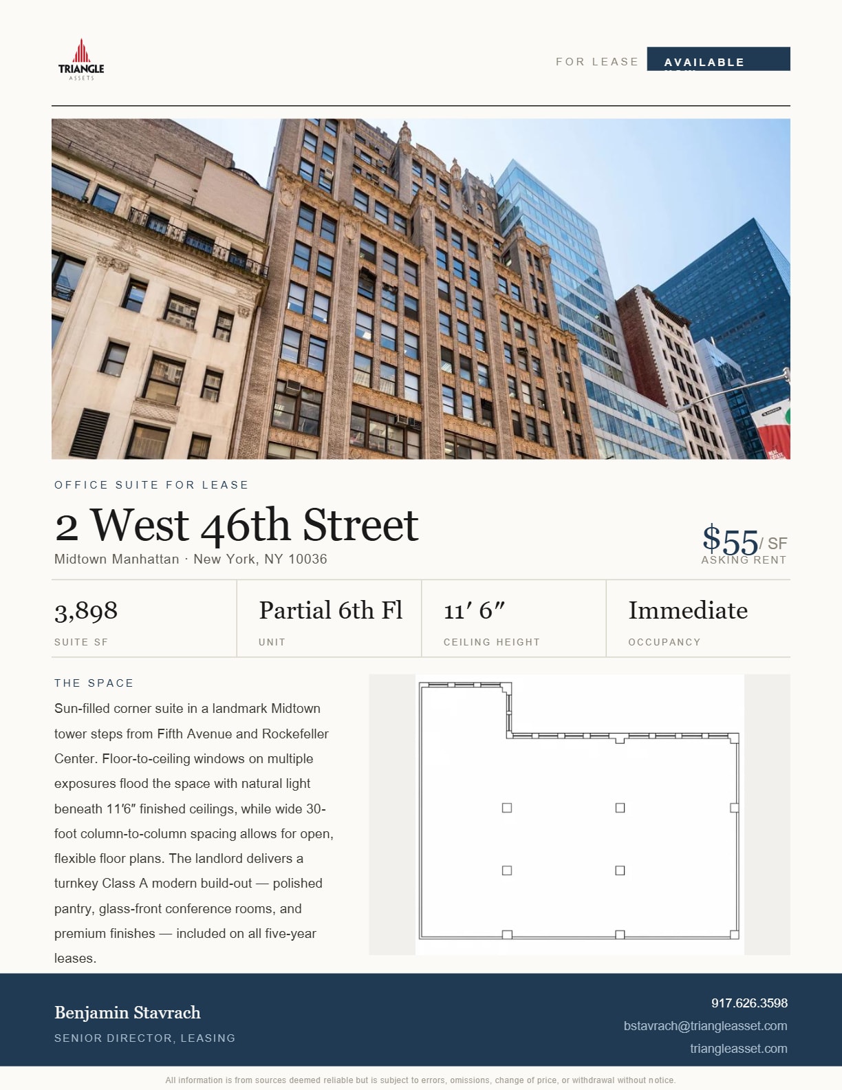 2 W 46th St, New York, NY à louer Photo intérieure– Image 1 sur 1