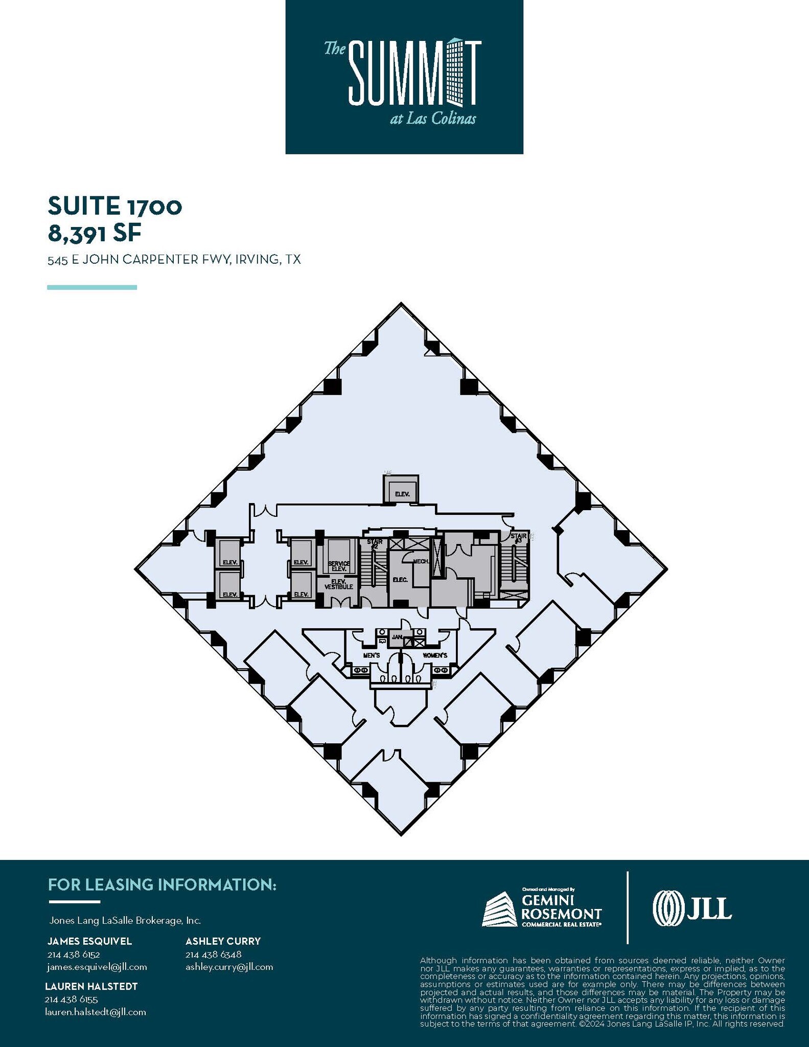 545 E John Carpenter Fwy, Irving, TX à louer Plan d’étage– Image 1 sur 1