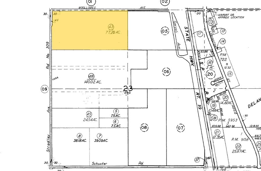 Woollomes Ave, Delano, CA à louer - Plan cadastral – Image 2 sur 2