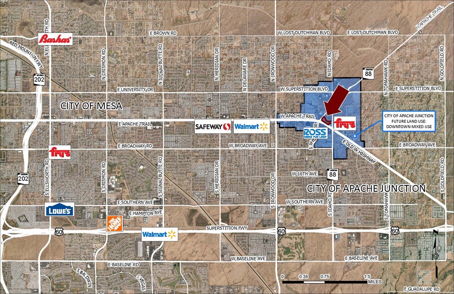 NWC Idaho Rd & Apache Trl, Apache Junction, AZ à louer - Aérien – Image 3 sur 3