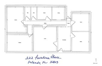 222 Pasadena Pl, Orlando, FL à louer Plan d’étage– Image 2 sur 9