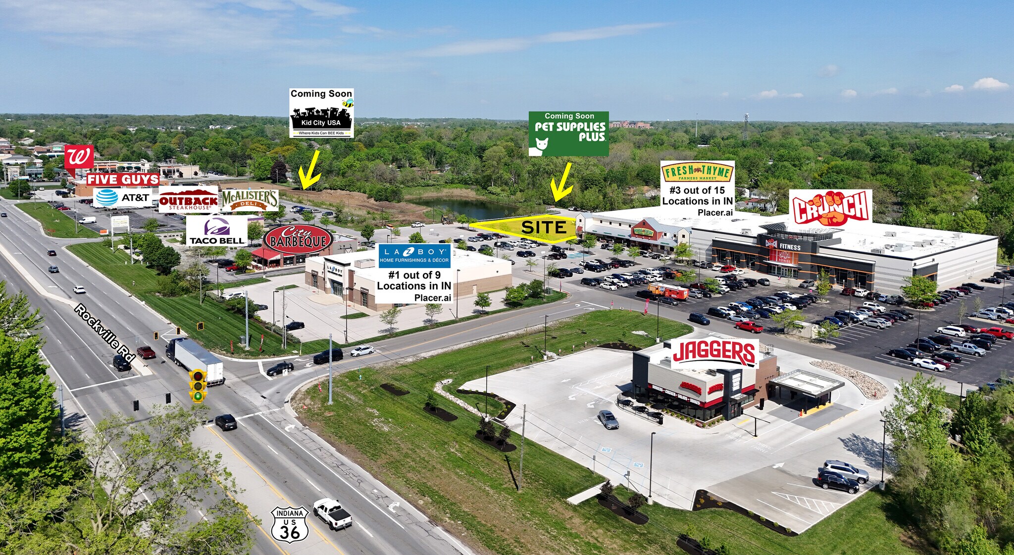 9140-9210 Rockville Rd, Indianapolis, IN à louer Aérien– Image 1 sur 7