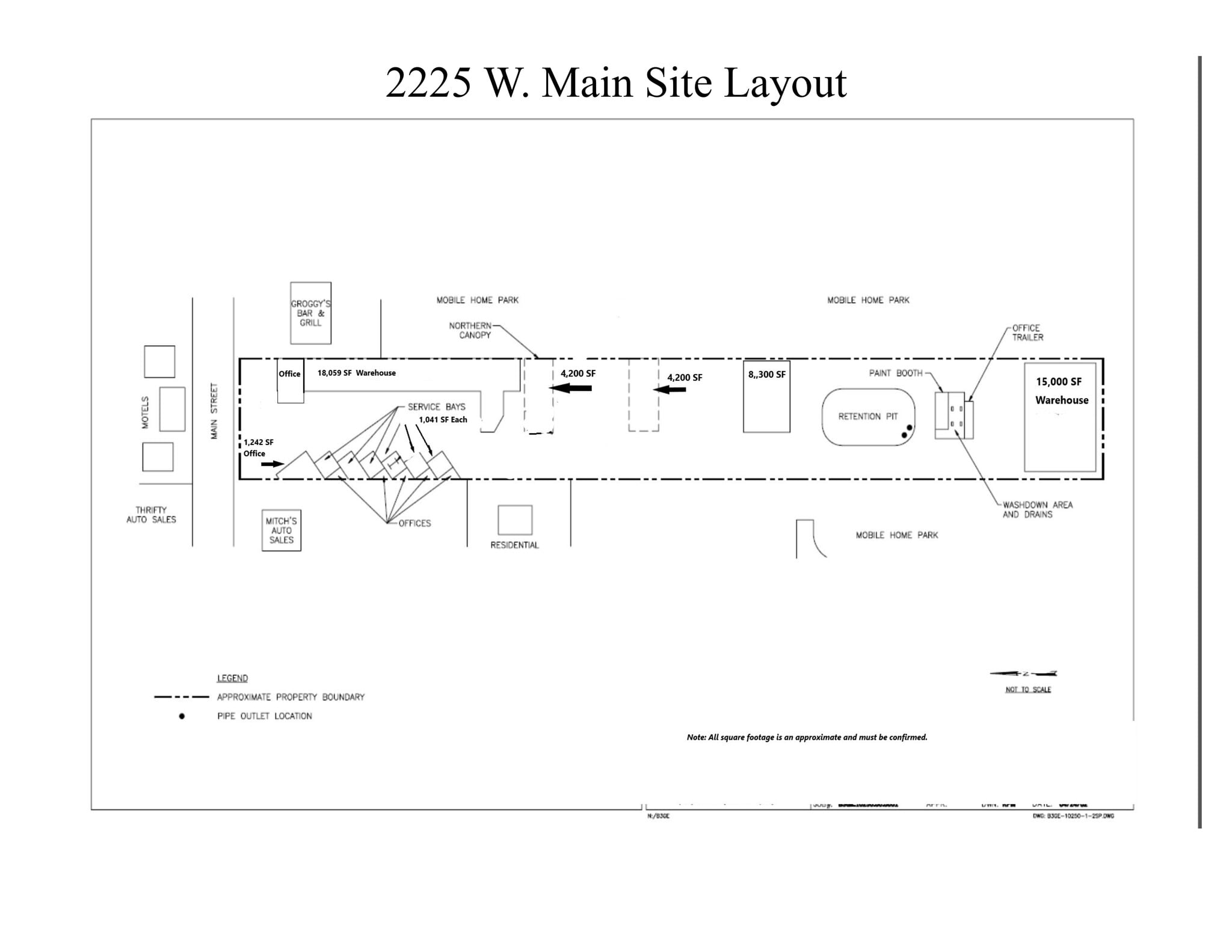 2225 W Main St, Mesa, AZ à louer Plan de site– Image 1 sur 1