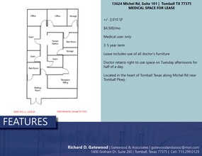 13624 Michel Rd, Tomball, TX à louer Plan d’étage– Image 2 sur 3