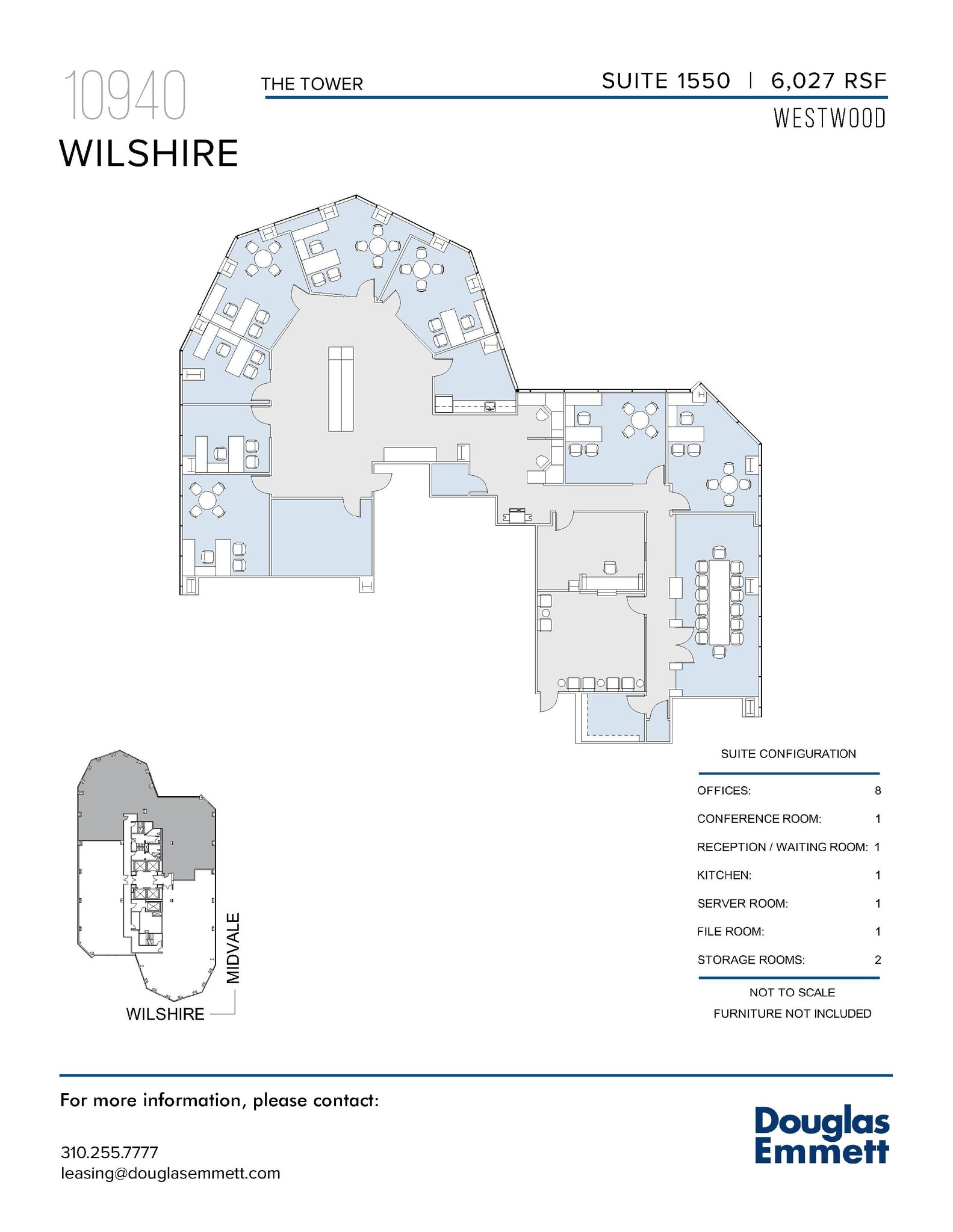 10940 Wilshire Blvd, Los Angeles, CA à louer Plan d’étage– Image 1 sur 1
