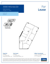 3000 Wilcrest Dr, Houston, TX à louer Plan d’étage– Image 1 sur 2