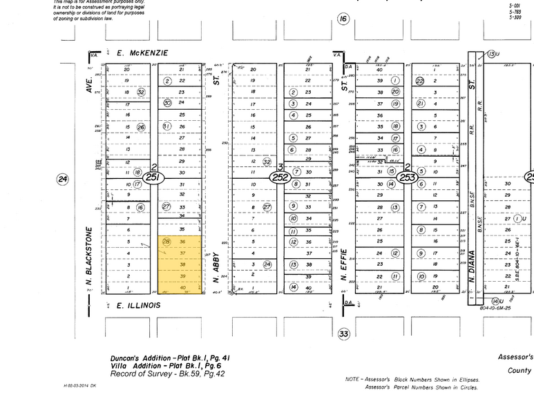 217 N Abby St, Fresno, CA à vendre - Plan cadastral – Image 3 sur 3