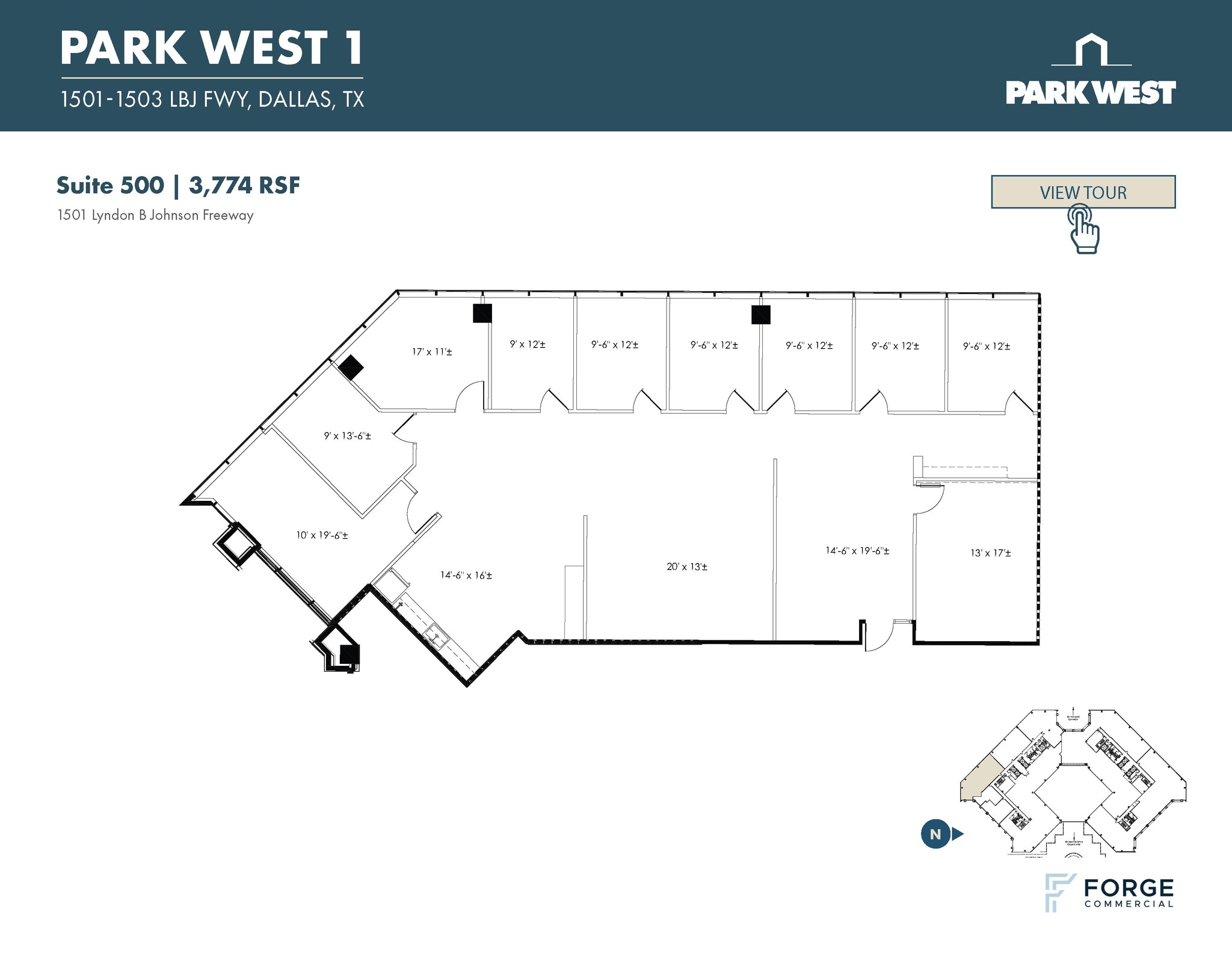 1501-1507 Lyndon B Johnson Fwy, Dallas, TX à louer Plan d’étage– Image 1 sur 2