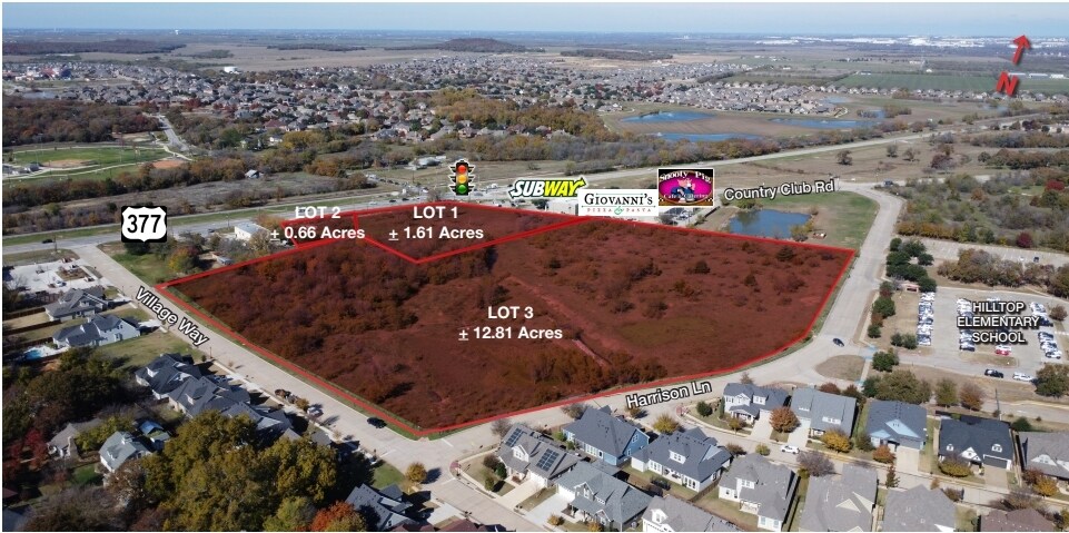 NEC US 377 & Village Way, Argyle, TX à vendre - Aérien – Image 2 sur 2