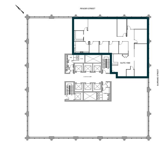 505 Burrard St, Vancouver, BC à louer Plan d’étage– Image 1 sur 1