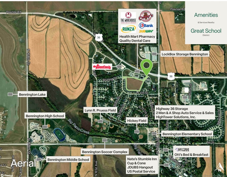 15900 C.W. Haden Dr, Bennington, NE à vendre - Aérien – Image 3 sur 4