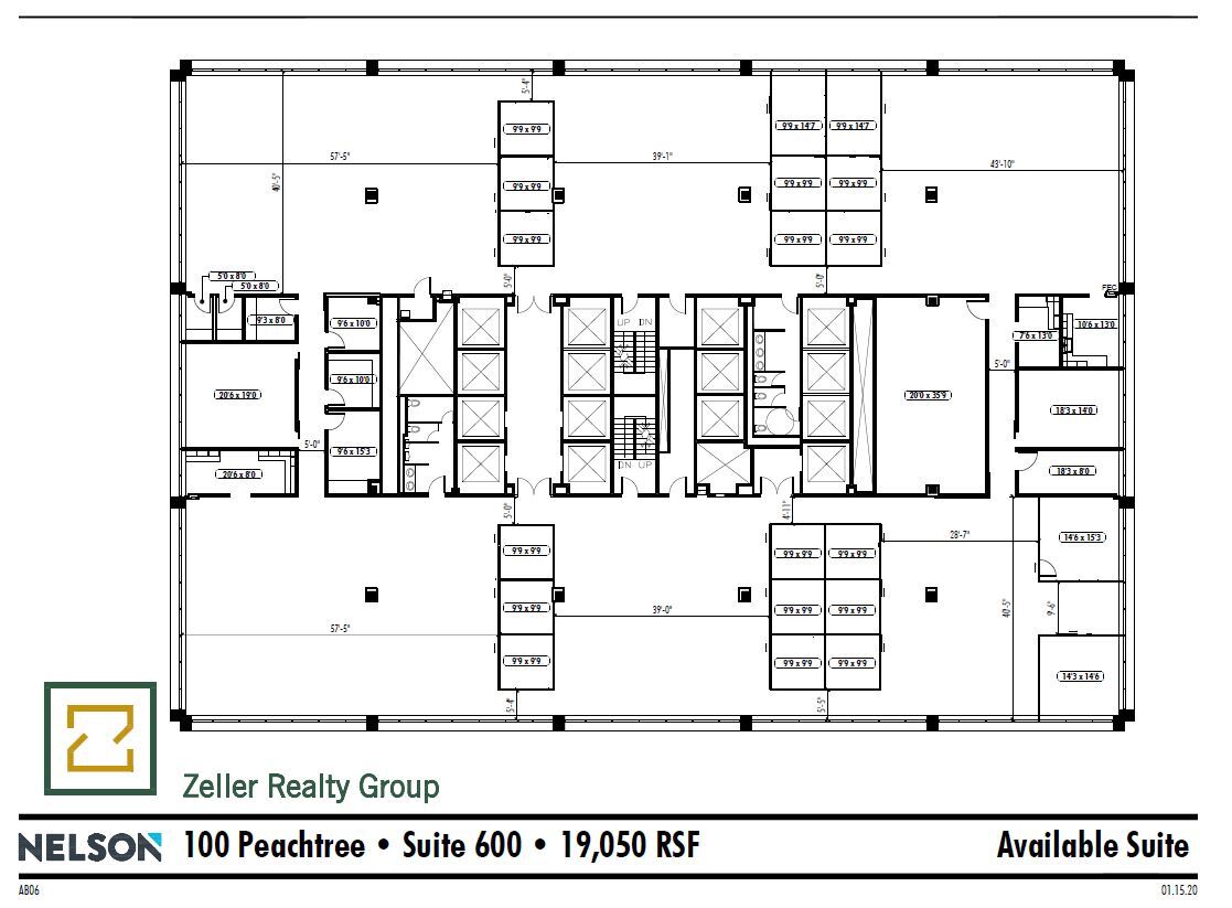 100 Peachtree St NW, Atlanta, GA à louer Plan d’étage– Image 1 sur 1