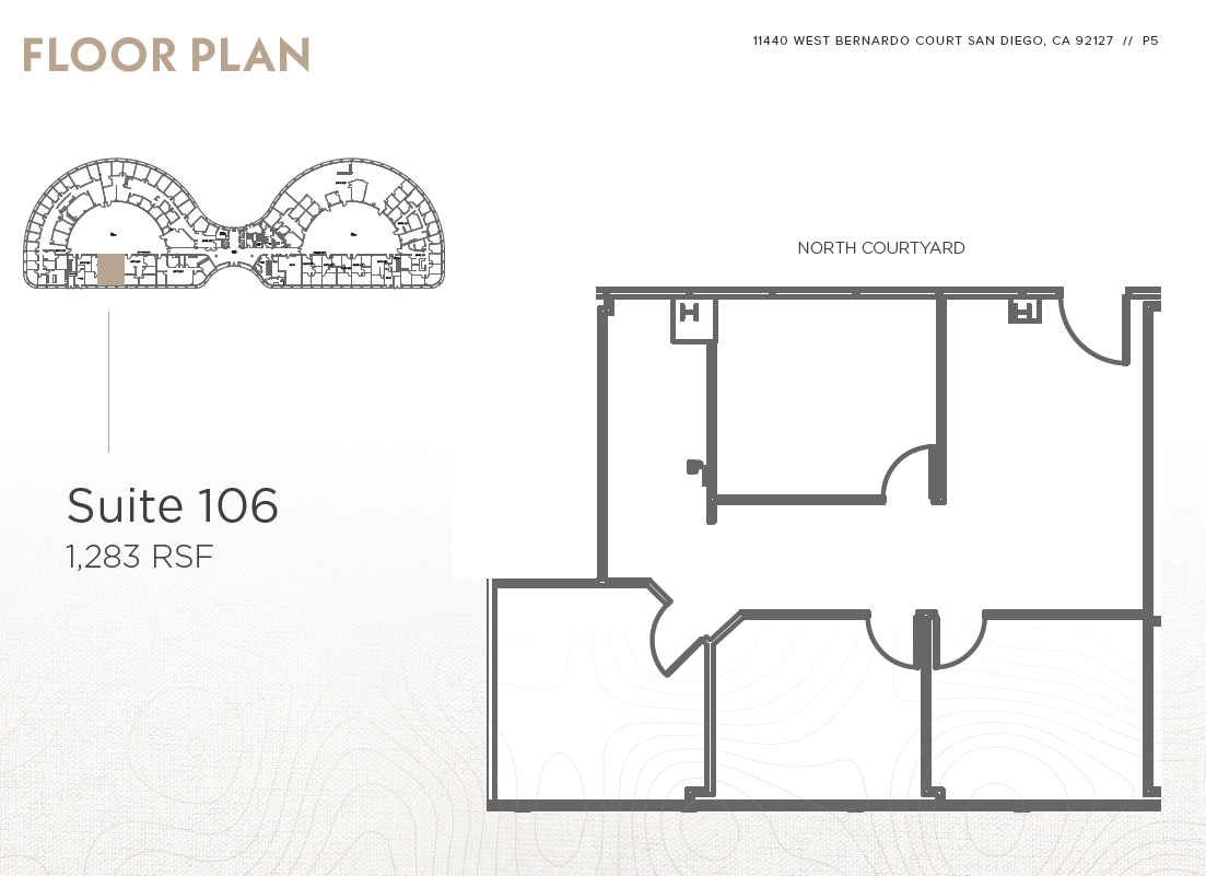 11440 W Bernardo Ct, San Diego, CA à louer Plan d’étage– Image 1 sur 1