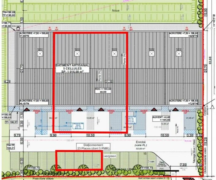 Local d’activités dans Bouxières-sous-Froidmont à louer - Plan d’étage – Image 2 sur 4
