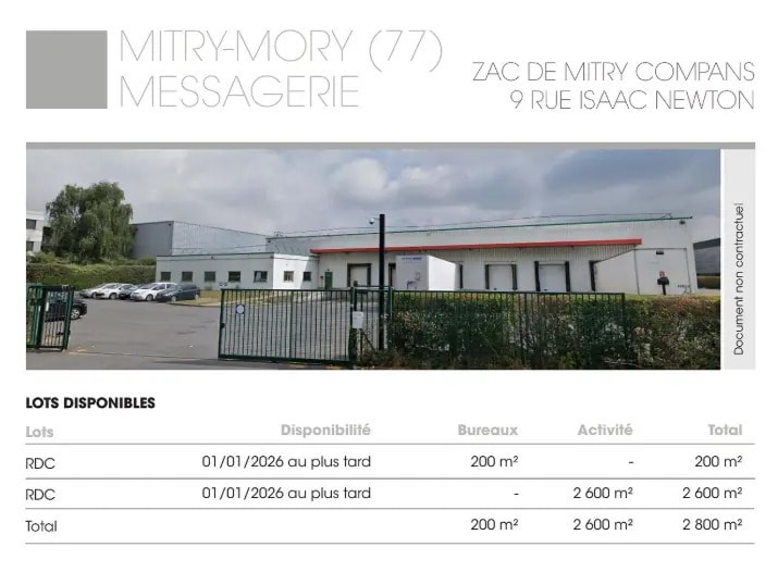 Bureau dans Mitry-Mory à louer - Photo de l’immeuble – Image 3 sur 7