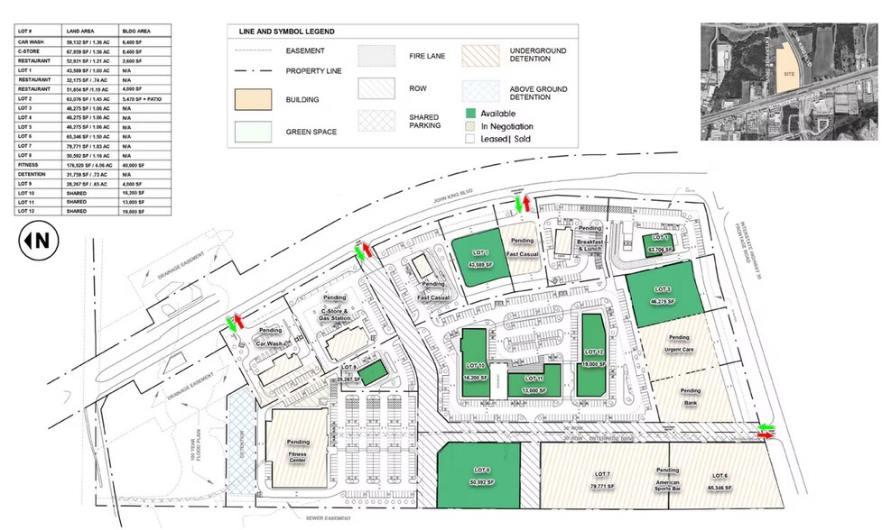 NEC I-30 And John King, Rockwall, TX à louer - Plan de site – Image 2 sur 3