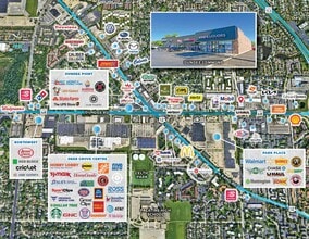 1240-1252 E Dundee Rd, Palatine, IL - VUE AÉRIENNE  vue de carte