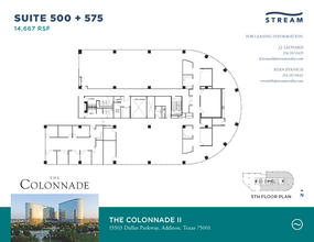 15301 N Dallas Pky, Addison, TX à louer Plan d’étage– Image 1 sur 1