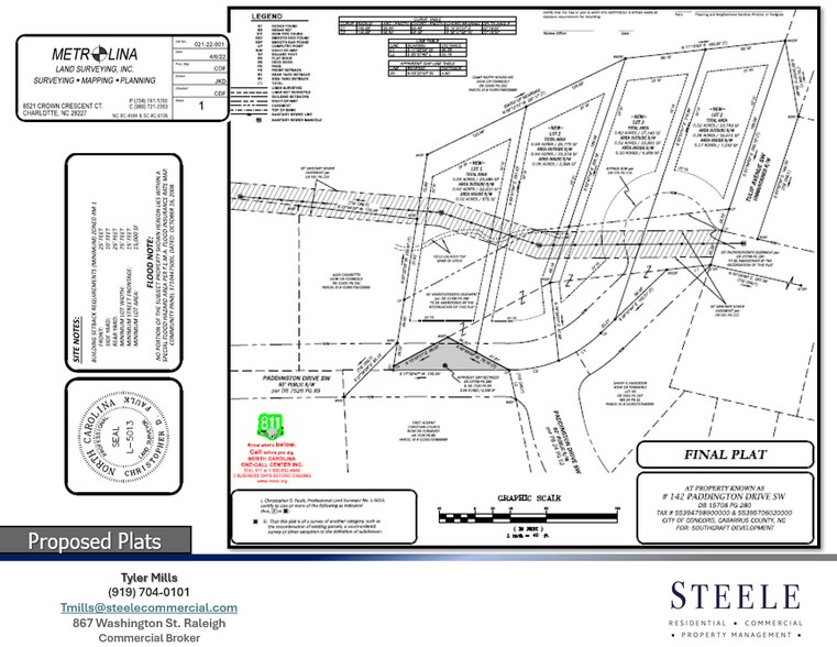148 & 142 Paddington Dr SW Dr, Concord, NC à vendre - Plan cadastral – Image 2 sur 4