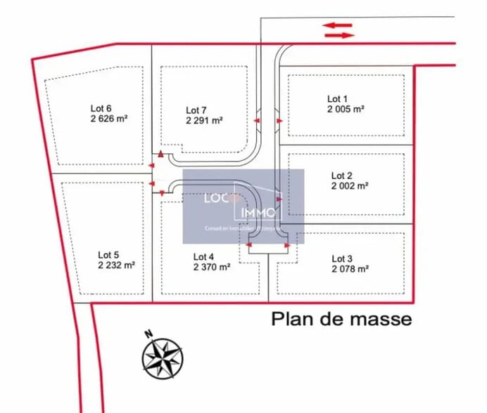 Terrain dans Saint-Loubès à vendre - Plan de site – Image 1 sur 1