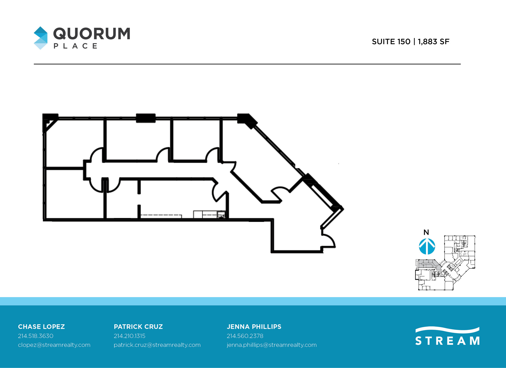 14901 Quorum Dr, Dallas, TX à louer Plan d’étage– Image 1 sur 1