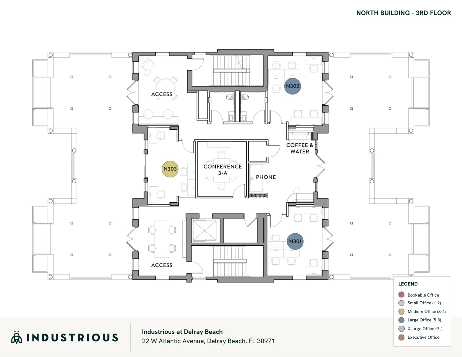 22 W Atlantic Ave, Delray Beach, FL à louer Plan d’étage– Image 1 sur 5