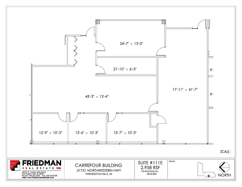 31731 Northwestern Hwy, Farmington Hills, MI à louer Plan d’étage– Image 1 sur 1