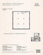 416 W 13th St, New York, NY à louer Plan d’étage– Image 1 sur 6
