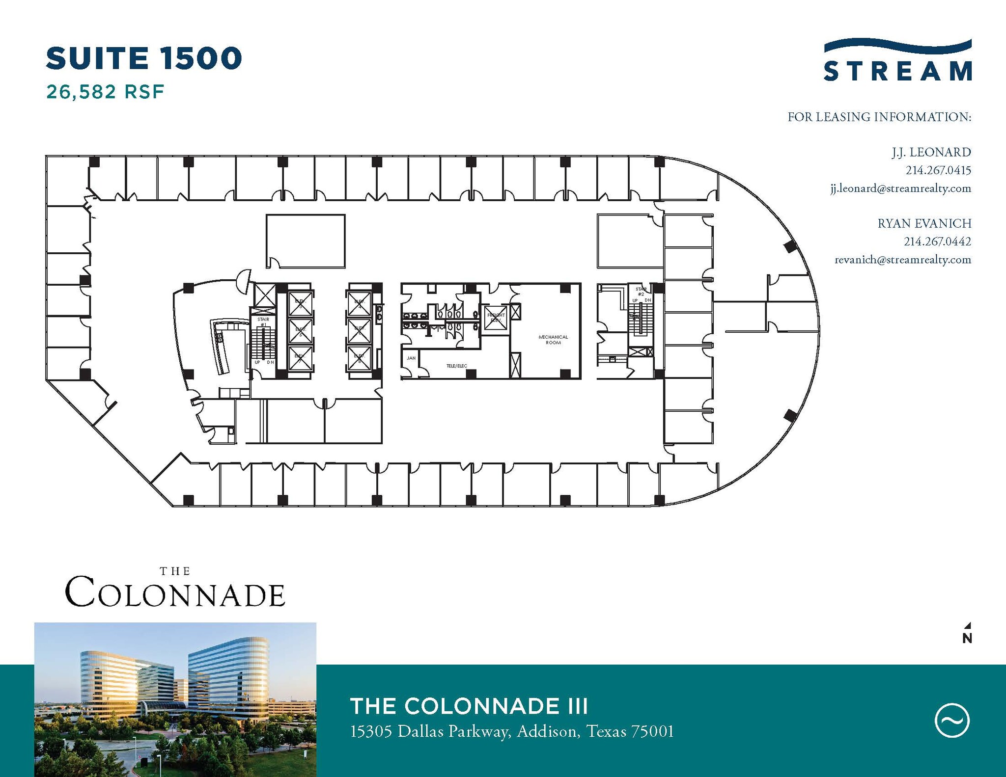 15301 N Dallas Pky, Addison, TX à louer Plan d’étage– Image 1 sur 1