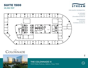 15301 N Dallas Pky, Addison, TX à louer Plan d’étage– Image 1 sur 1