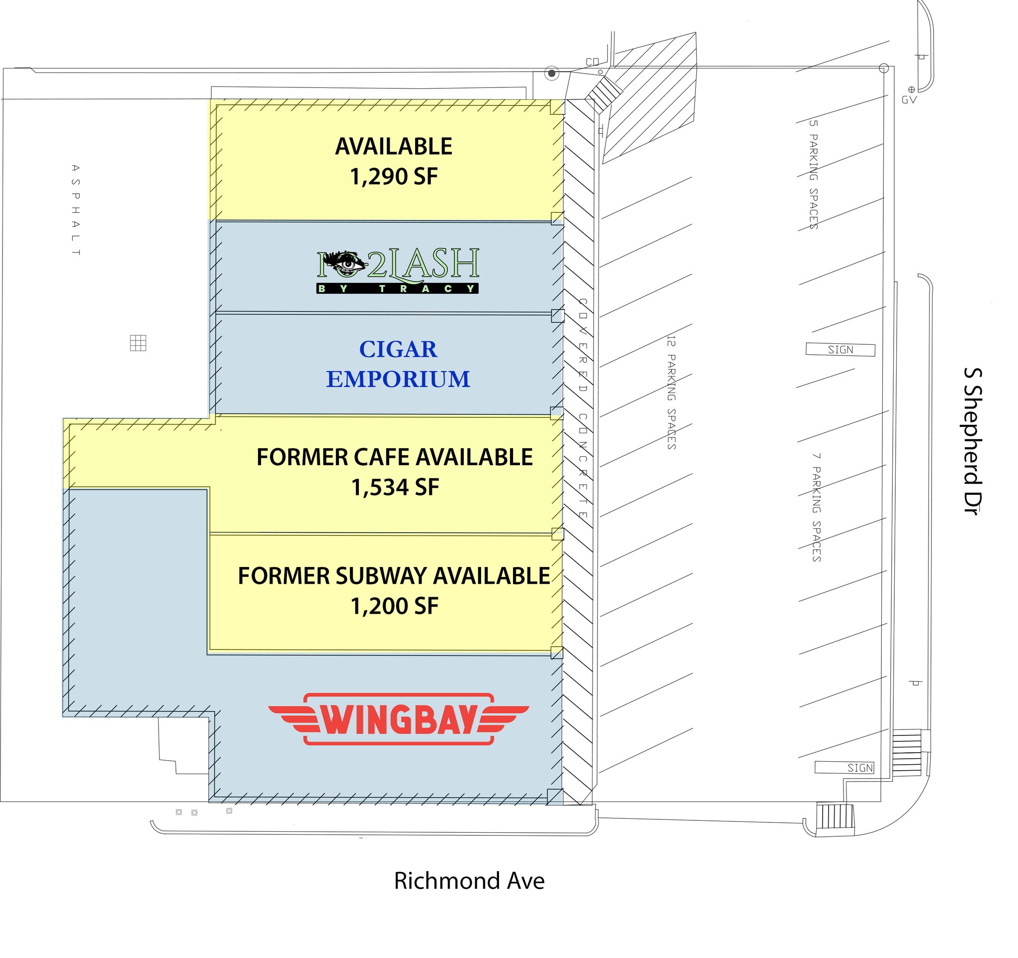 3514-3520 S Shepherd Dr, Houston, TX à louer Plan de site– Image 1 sur 1