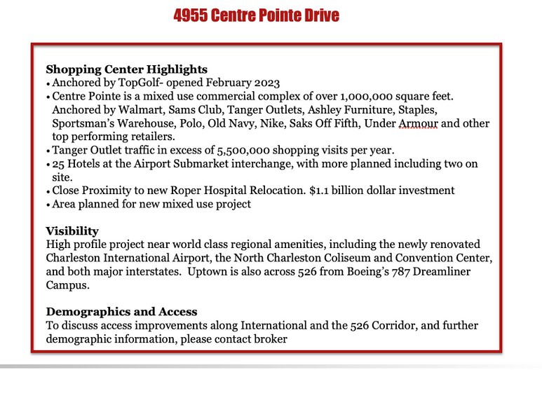4955 Centre Point Dr, Charleston, SC à louer - Photo de l’immeuble – Image 2 sur 7