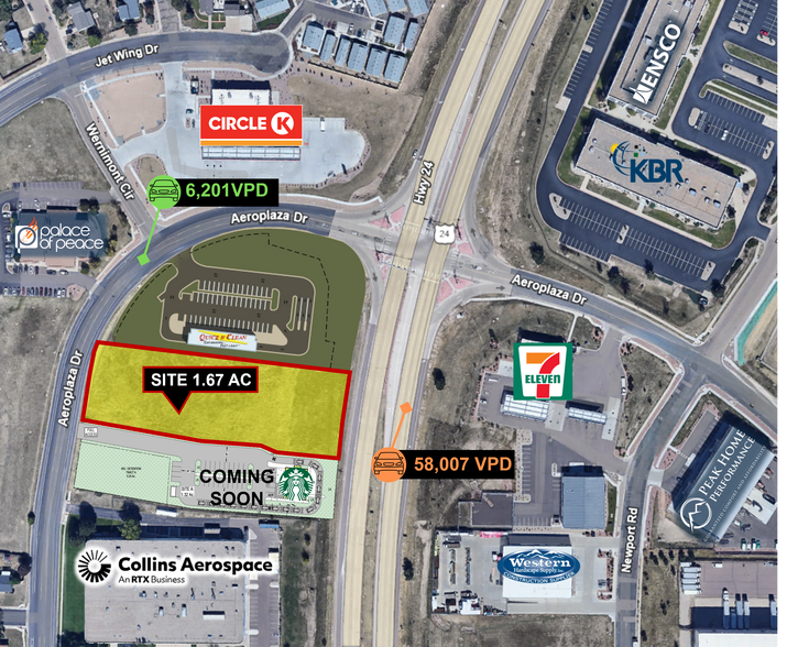 Aeroplaza Dr & Powers Blvd, Colorado Springs, CO à vendre - Photo principale – Image 1 sur 1