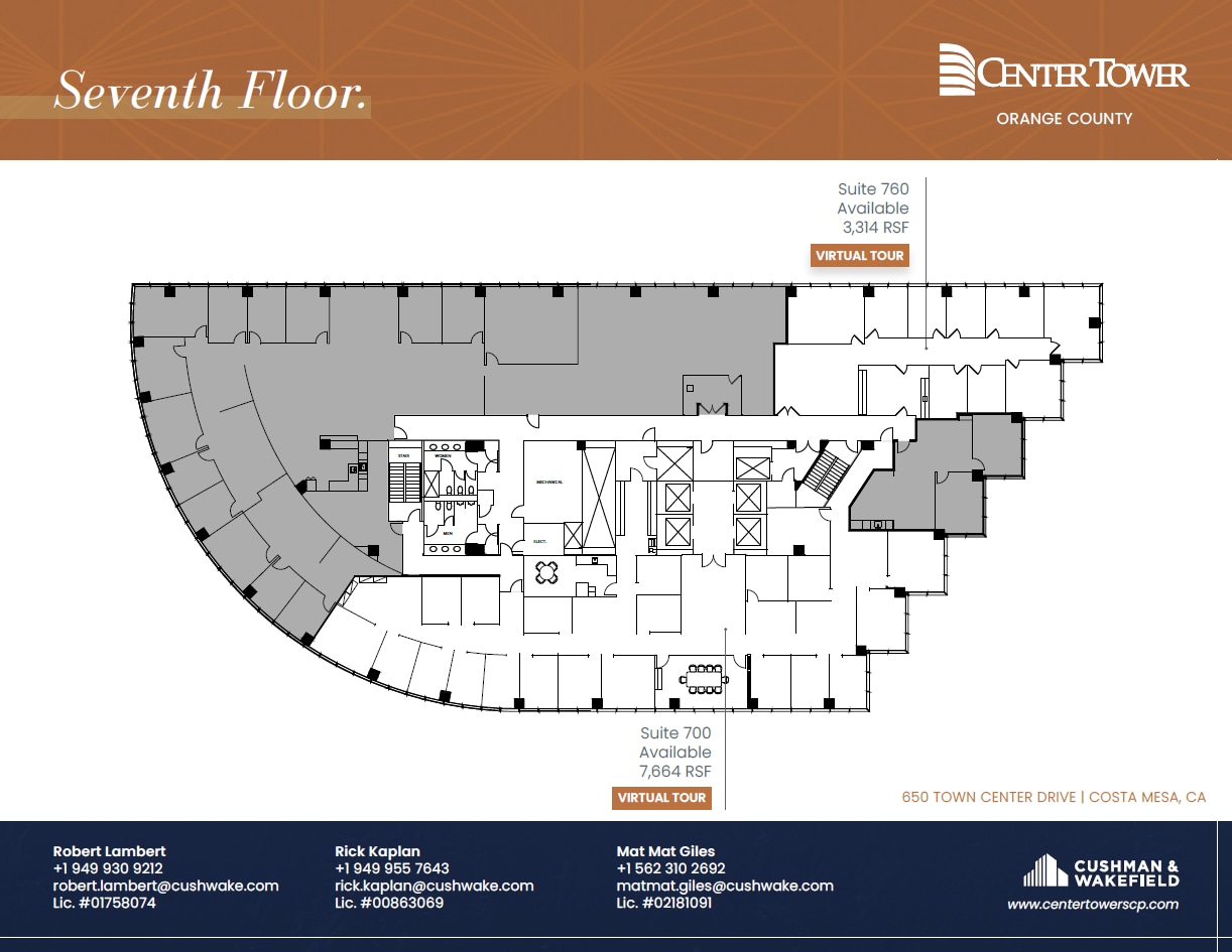 650 Town Center Dr, Costa Mesa, CA à louer Plan d’étage– Image 1 sur 1