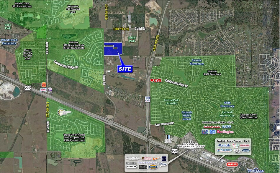 Bauer Rd, Cypress, TX à vendre - Aérien – Image 2 sur 3