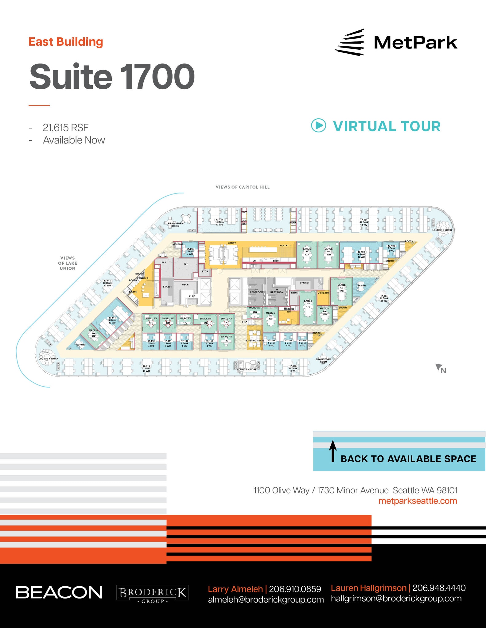 1100 Olive Way, Seattle, WA à louer Plan d’étage– Image 1 sur 1