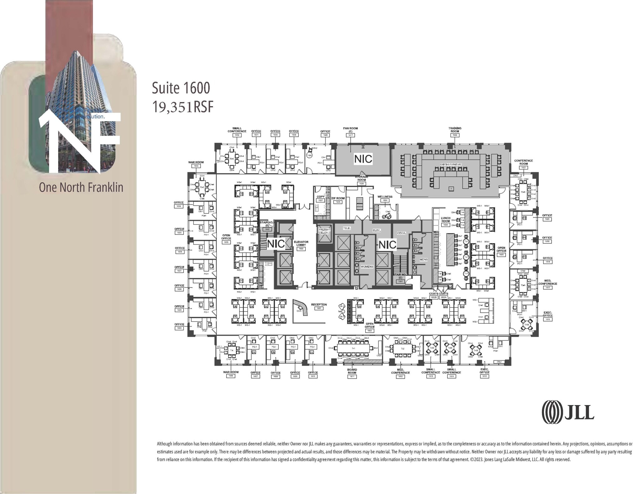 1 N Franklin St, Chicago, IL à louer Plan d’étage– Image 1 sur 13